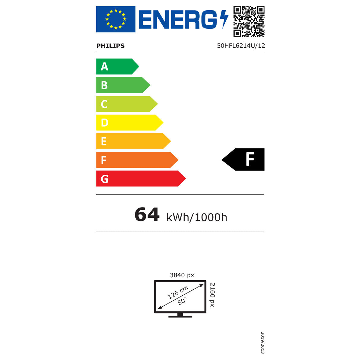 Smart TV Philips 50HFL6214U 4K Ultra HD 50" LED Hotel TV