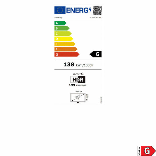 Smart TV Samsung TU75U7025FKX 75 75" 4K Ultra HD LED HDR