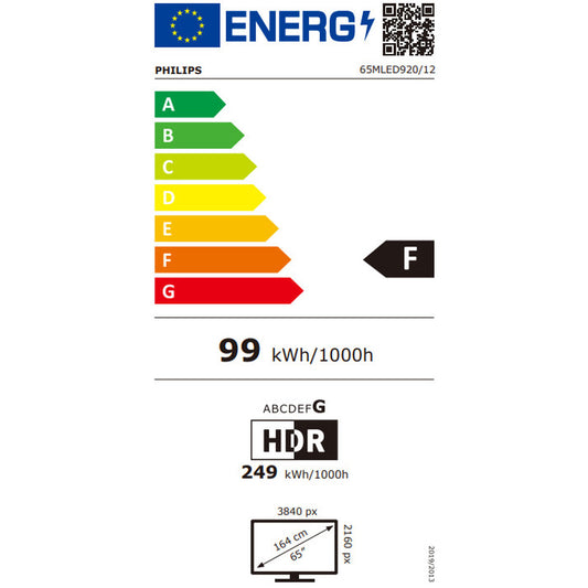 Smart TV Philips 65MLED920 AMD FreeSync 4K Ultra HD 65"
