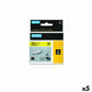 Laminated Tape for Labelling Machines Dymo 19 mm x 1,5 m Black Yellow (5 Units)