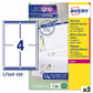Printer Labels Avery L7169 White 100 Sheets 99,1 x 139 mm (5 Units)